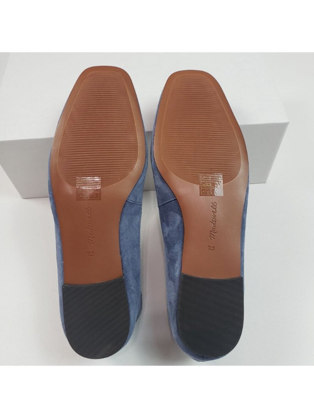 Madewell The Mylie Ballet Flat Suede Basalt Blue Womens 7.5M Minimalist Timeless - Picture 8 of 16
